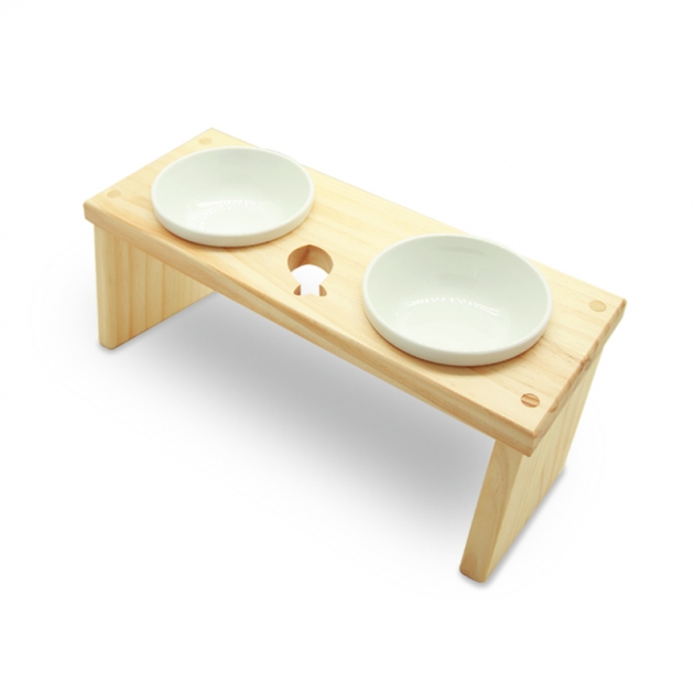 愛寵木作寵物餐桌-魚(附不鏽鋼碗) 2