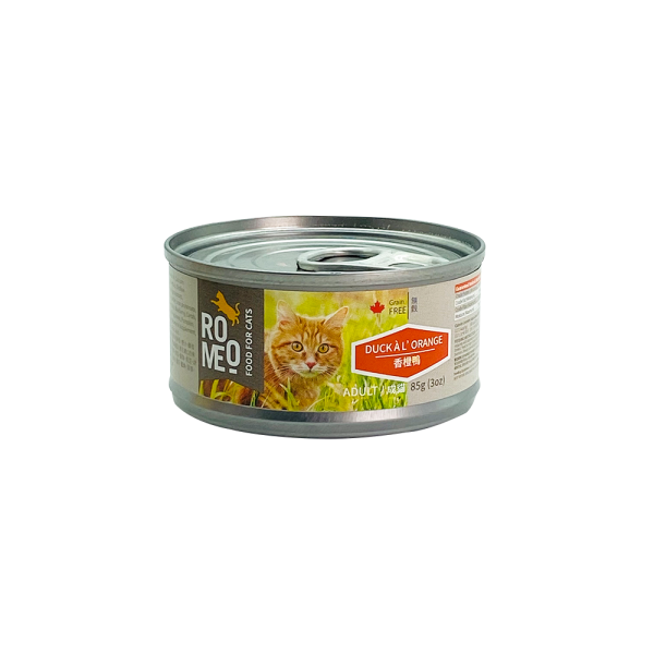 羅密歐主食貓罐-成貓-香橙鴨 85g
